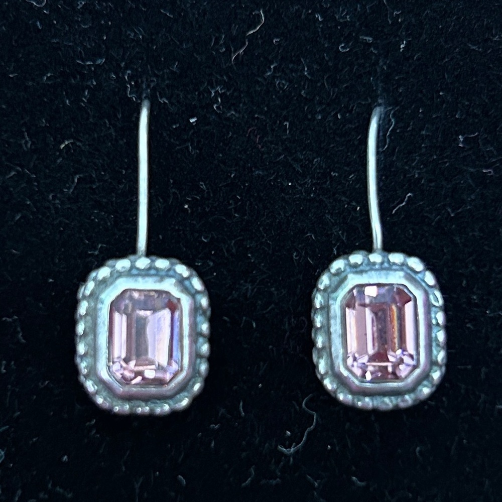 Pretty purple stone earrings.